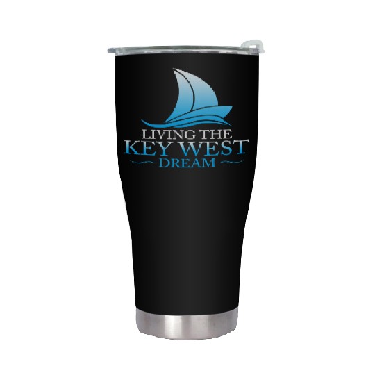 Florida Keys LIVING THE KEY-WEST DREAM Sailor Stainless Steel Tumblers