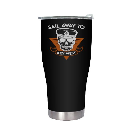 Florida Keys SAIL AWAY TO KEY-WEST Sailing Outfit Stainless Steel Tumblers