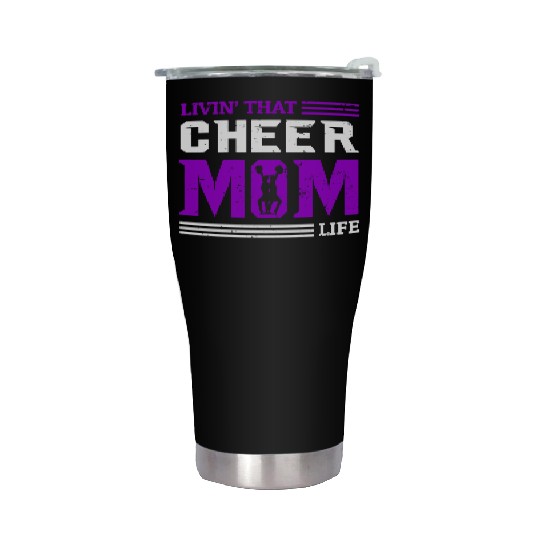 Living Cheer Mom Life Cheerleading Mother's Day Stainless Steel Tumblers
