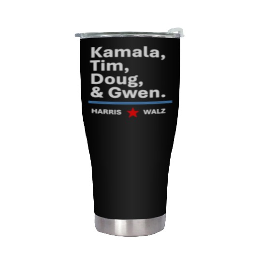 Harris & Walz | Kamala, Tim, Doug & Gwen Stainless Steel Tumblers