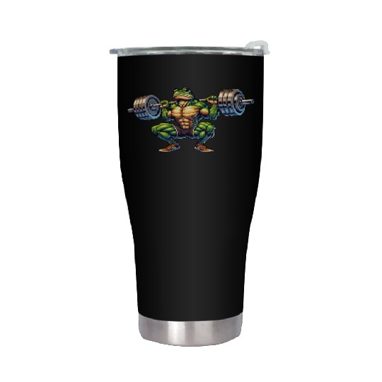 Frog Toad Fitness Barbell Gym Workout Training Stainless Steel Tumblers