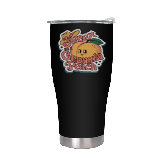 Sweet as a Georgia Peach Sticker.t-shits Stainless Steel Tumblers