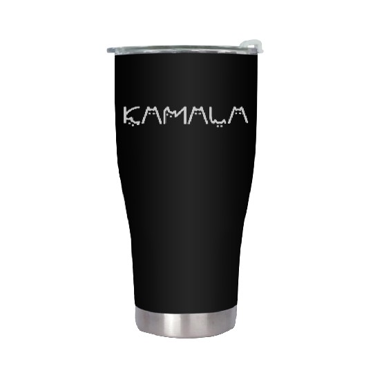 Kamala Harris Cat White Funny Election 2024 Stainless Steel Tumblers