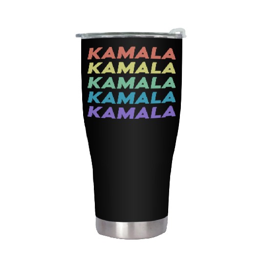 Kamala Harris Election 2024 Rainbow Typography Stainless Steel Tumblers