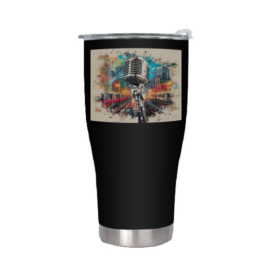 NYC Microphone AT Subway Stainless Steel Tumblers