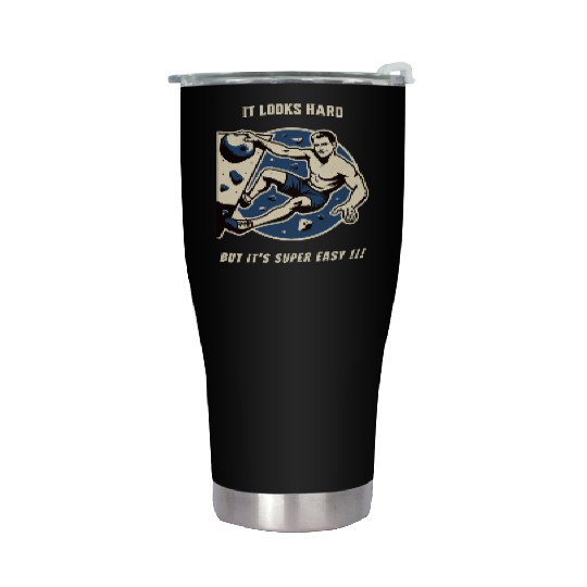 Climbing bouldering vintage Stainless Steel Tumblers funny saying