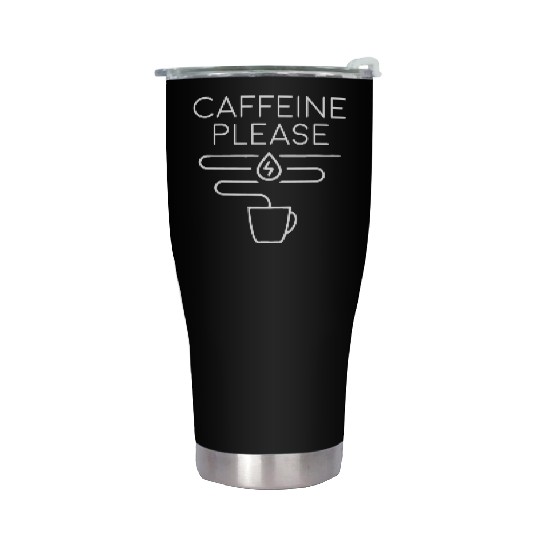 Caffeine Please Neon Sign Stainless Steel Tumblers