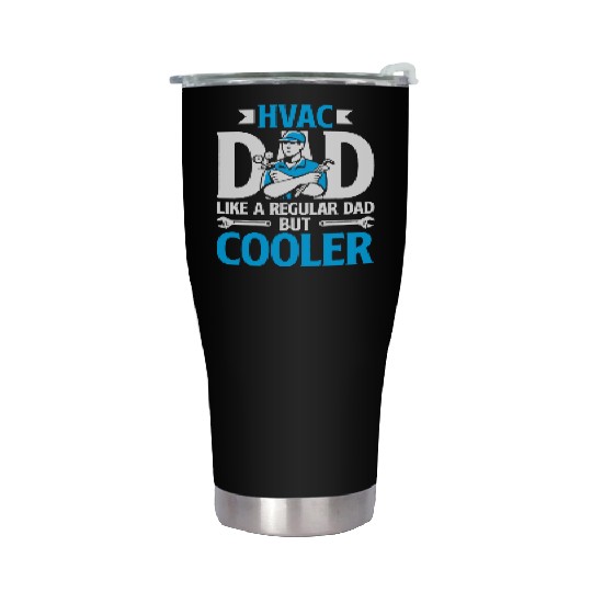 HVAC Dad But Cooler HVAC Technician Fathers Day Stainless Steel Tumblers