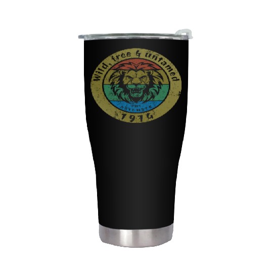 50th birthday Wild, free & untamed since 11/1974 Stainless Steel Tumblers