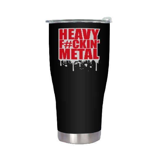 Heavy F#ckin' Metal Hard Rock Music Graffiti Spray Stainless Steel Tumblers