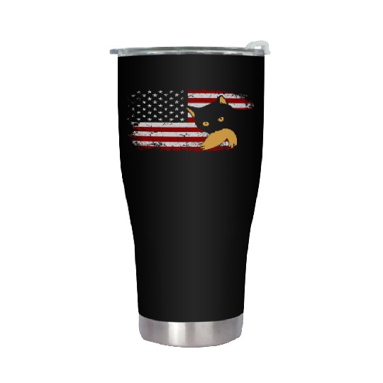 Cat Ladies For Kamala Harris Donald Trump 2024 Stainless Steel Tumblers