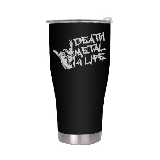 Heavy death metal 4 life hand gesture graffiti fun Stainless Steel Tumblers
