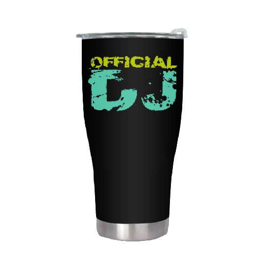 Cool Official DJ Club Music Party Stamp Graffiti Stainless Steel Tumblers