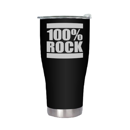 100 % Percent Rock Heavy Metal Music Text Logo Stainless Steel Tumblers