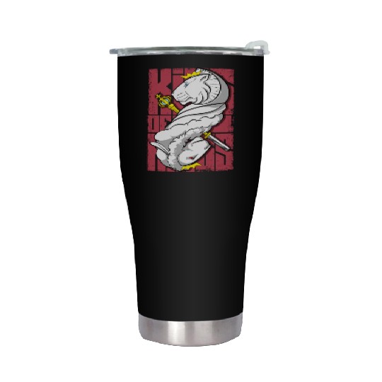 Lion King and the Holy Lamb Christian Art Stainless Steel Tumblers