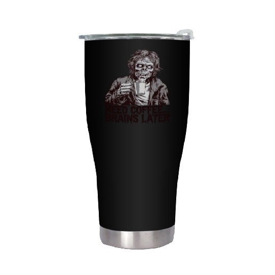 Zombie Coffee Run Stainless Steel Tumblers