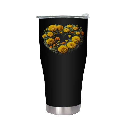 Marigold Flowers Stainless Steel Tumblers