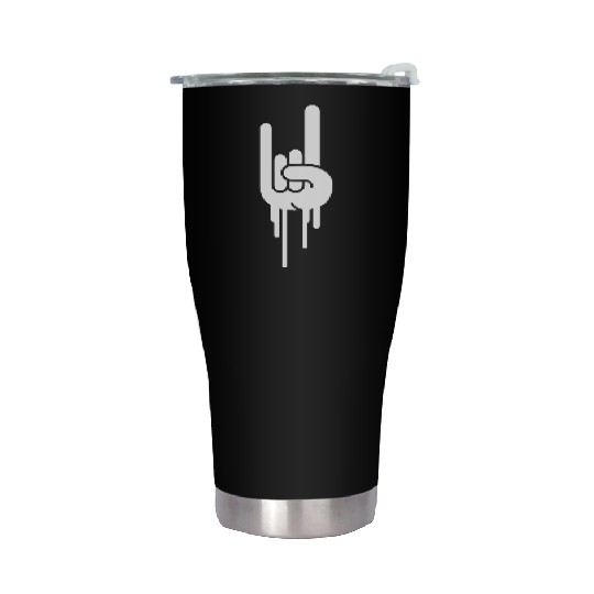 Heavy Metal Graffiti Drop Spray Horns Hand Gesture Stainless Steel Tumblers