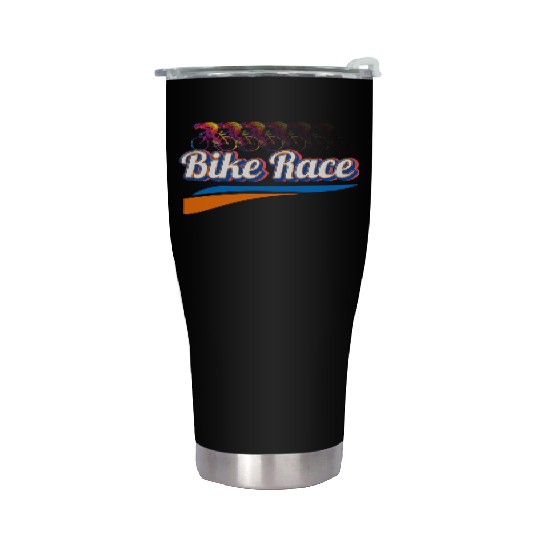 Bike Race special colorful design. Stainless Steel Tumblers