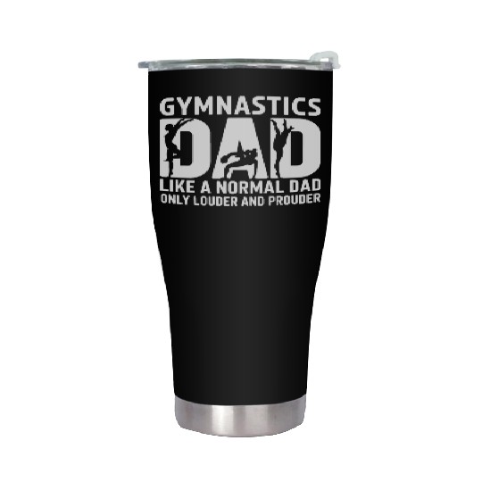 Like Normal But Louder Dad Funny Gymnastics Dad Stainless Steel Tumblers