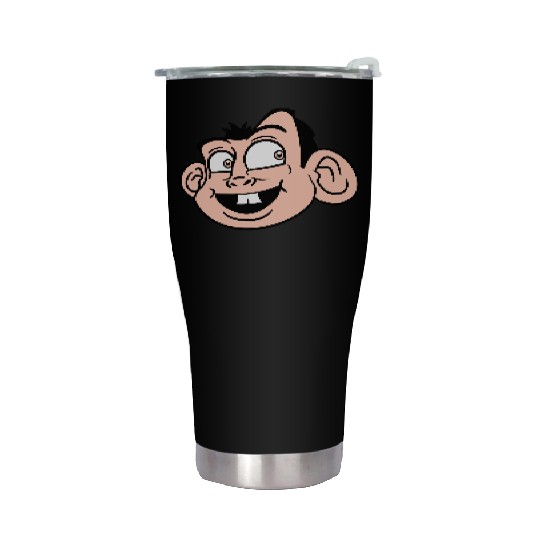 Monkey Face Sweet Cute Little Head Laughs Happy Stainless Steel Tumblers