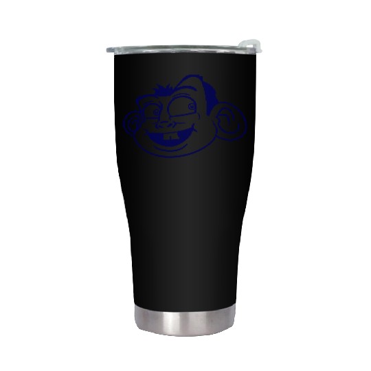 Monkey Face Sweet Cute Little Head Laughs Happy Stainless Steel Tumblers