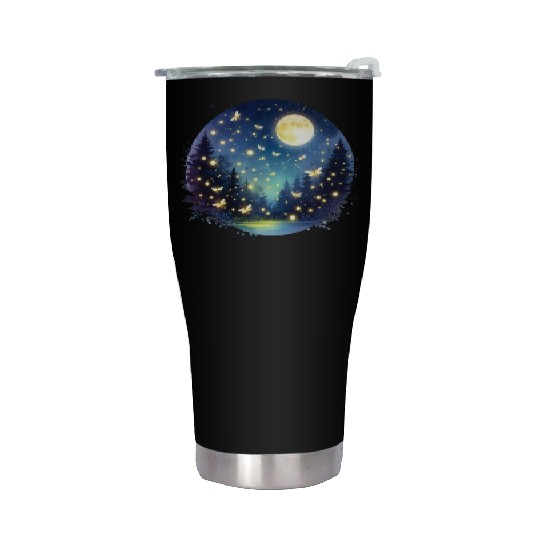 Moonlit Fireflies Stainless Steel Tumblers