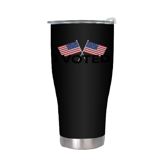 I Voted - Patriotic US Flag Election Day Design Stainless Steel Tumblers