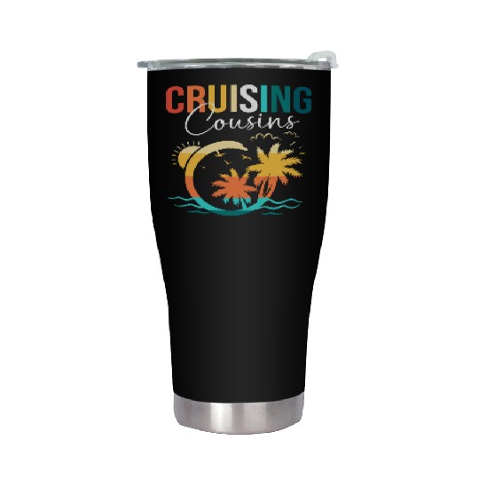 Family Cruise Mediterranean Cruising Cousins Stainless Steel Tumblers