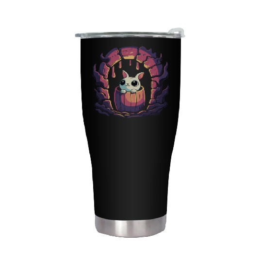 Cute Dungeon Bunny in a Barrel Stainless Steel Tumblers