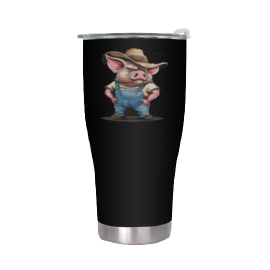 Hillbilly Pig Farmer – Redneck Village Life Stainless Steel Tumblers