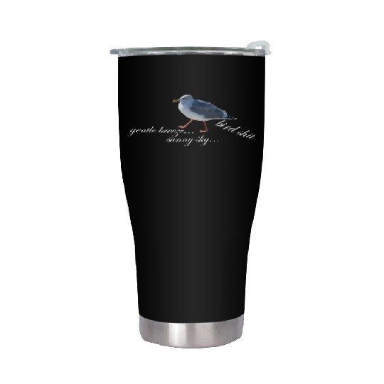 sun sea atlantic coast seagull holidays bird shit Stainless Steel Tumblers