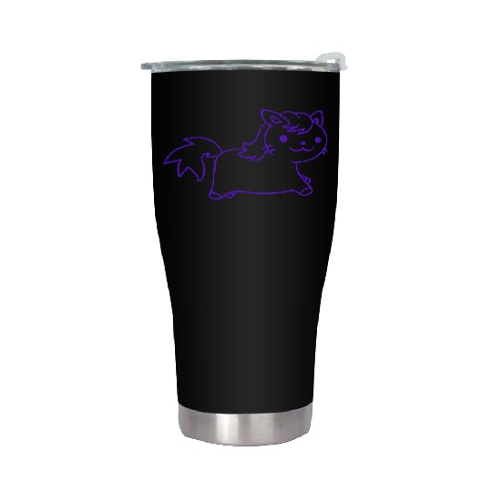 Little Pony Cat Face Little Small Horse Riding Fun Stainless Steel Tumblers