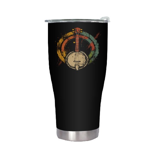 90s Banjo Stainless Steel Tumblers