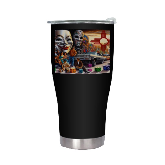 New Mexico Zia Symbol Stainless Steel Tumblers