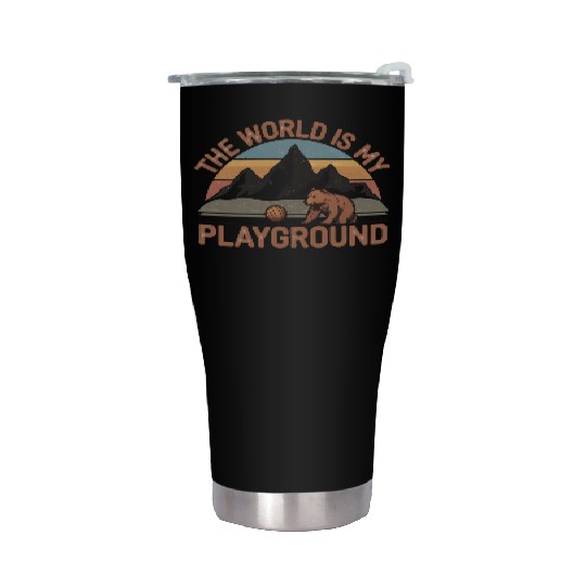 The World is My Playground Stainless Steel Tumblers