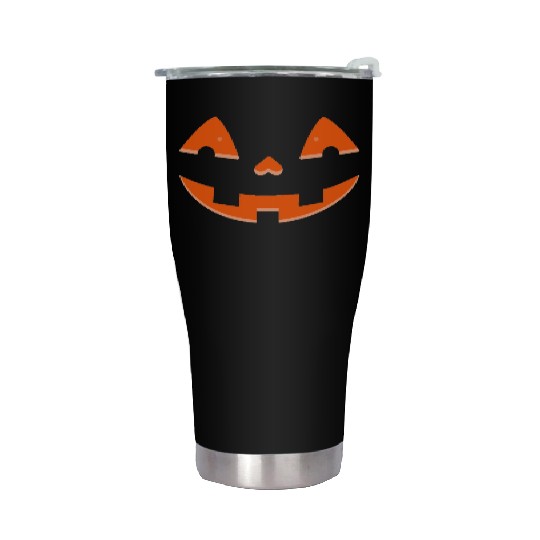 Face Halloween Pumpkin Fun Unisex for Men Women Stainless Steel Tumblers