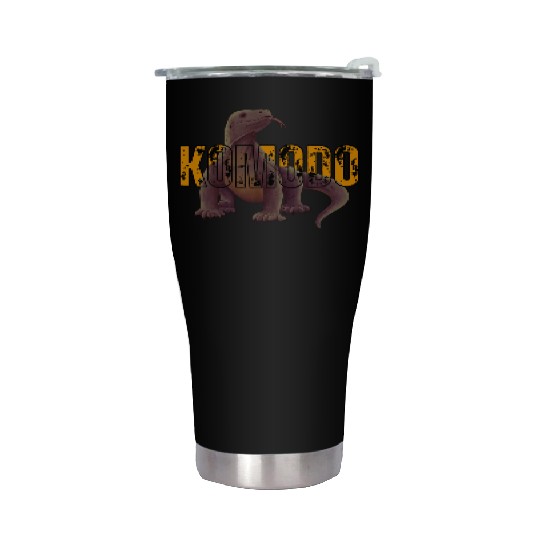 Komodo Dragon Art From Indonesia Stainless Steel Tumblers