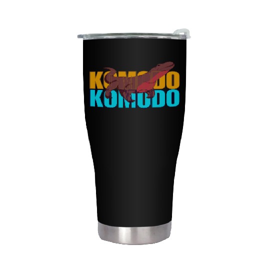 Fierce Komodo Dragon Stainless Steel Tumblers