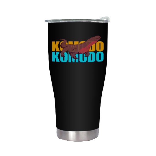 Fierce Komodo Dragon Stainless Steel Tumblers
