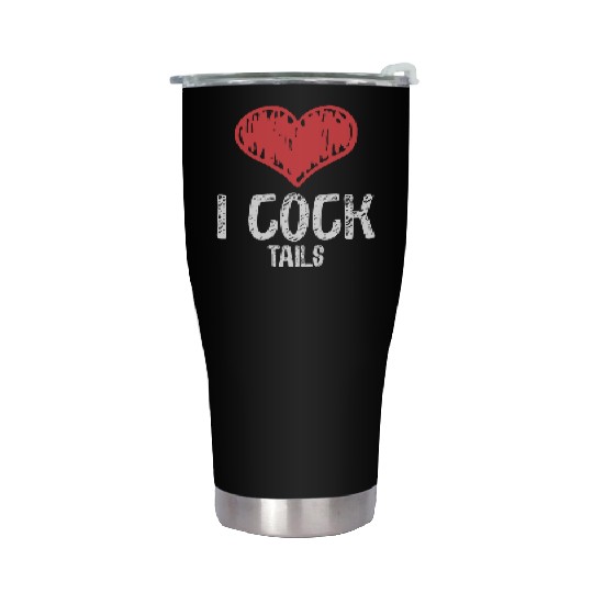 Funny I Love Cocktails 4 Stainless Steel Tumblers