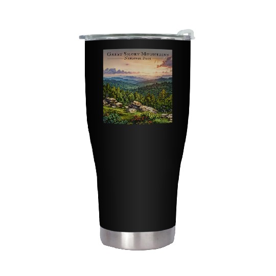 Sunset Serenity - Great Smoky Mountains Stainless Steel Tumblers