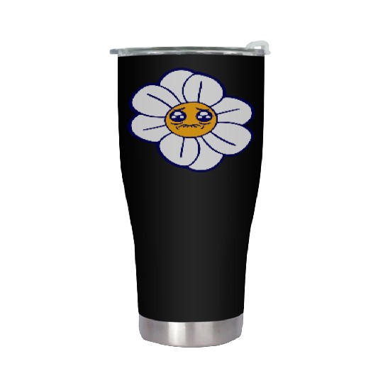 Sweet Flower Sad Face Weeping Spring Summer Crying Stainless Steel Tumblers