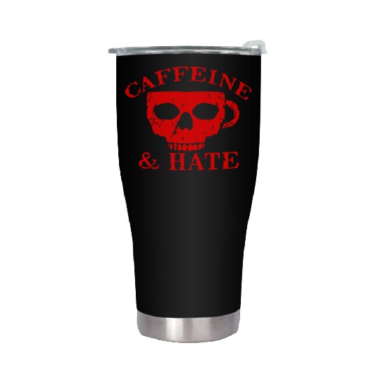 Caffeine And Hate Coffee Skull LIKE US ON FB # Stainless Steel Tumblers