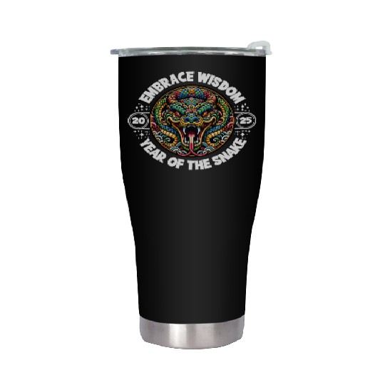 Embrace Wisdom 2025 Year of the Snake Stainless Steel Tumblers