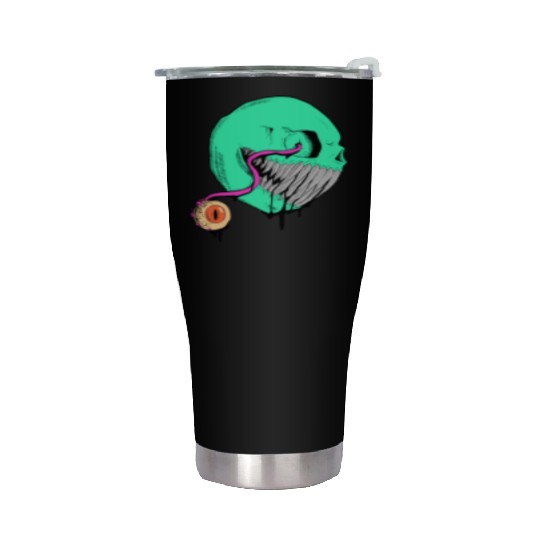 Cringe Zombie Pac Man Stainless Steel Tumblers