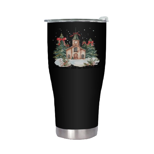 Oh Come Let Us Adore Him Funny Chrismas Jesus Stainless Steel Tumblers
