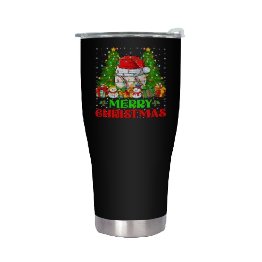 Baseball Christmas Stainless Steel Tumblers