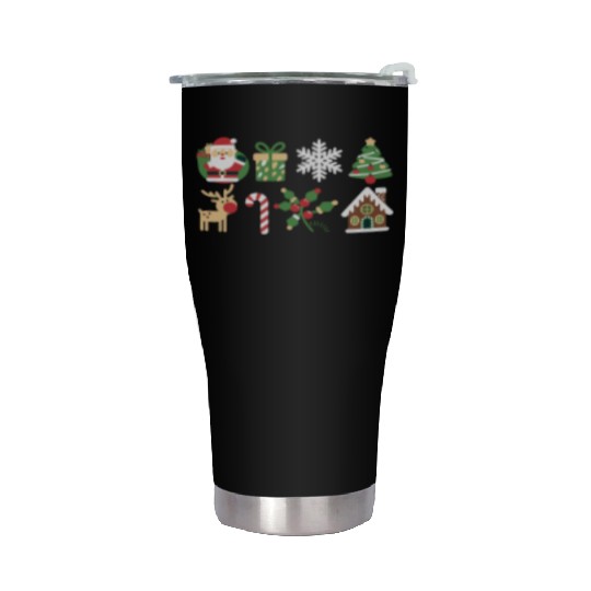 Christmas Icons Santa Tree Reindeer Festive Family Stainless Steel Tumblers