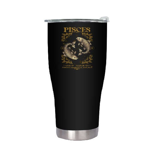 Pisces Zodiac Sign Stainless Steel Tumblers